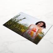 写真モダンモダン卒業発表H 箔招待状 (回転した状態)