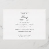 写真モダンモダン卒業発表H 箔招待状 (裏面)