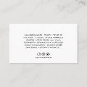 写真モダンモバイル公証人サービス 名刺 (裏面)