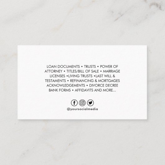 写真モダンモバイル公証人サービス 名刺 (裏面)