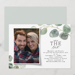 写真モダンユエレガントーカリは日付を保存 シーズンカード