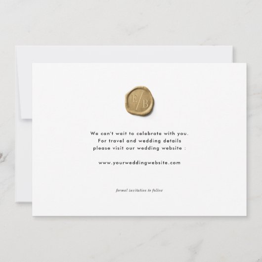 写真モダンユニークの日 セーブザデート (裏面)