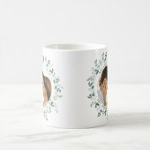 写真モダンユーカリパーソナライズされた結婚ス コーヒーマグカップ (中央)