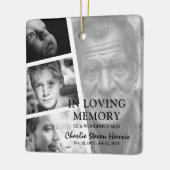 写真モダンライフストーリーコラージュ記念碑 セラミックオーナメント (左)