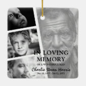 写真モダンライフストーリーコラージュ記念碑 セラミックオーナメント (裏面)