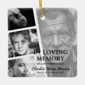 写真モダンライフストーリーコラージュ記念碑 セラミックオーナメント (正面)