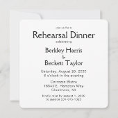 写真モダンリハーサルディナー招待状 招待状 (裏面)
