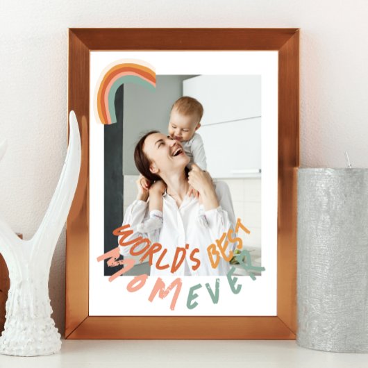 写真モダンヴィンテージレインボー世界のマ最高のイマ ポスター