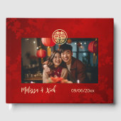 写真モダン中国の結婚の ゲストブック (正面)