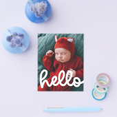 写真モダン予算で出産のお知らせ チラシ (シングル)