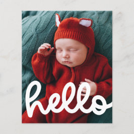 写真モダン予算で出産のお知らせ チラシ