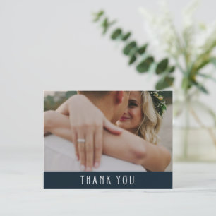写真モダン予算の結婚ありがとうはがき ポストカード