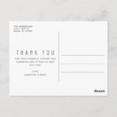 写真モダン予算の結婚ありがとうはがき ポストカード (裏面)