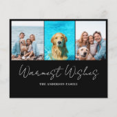 写真モダン予算クリスマスカード チラシ (正面)