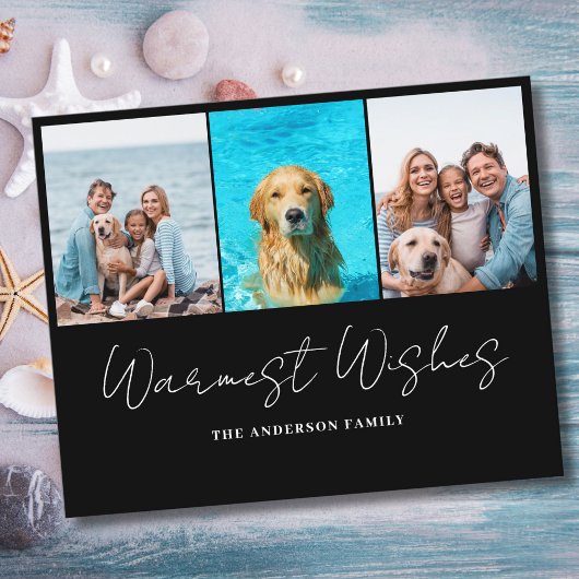 写真モダン予算クリスマスカード チラシ