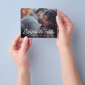 写真モダン予算スペインの結婚式の日付の保存 チラシ (手)