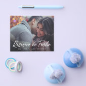 写真モダン予算スペインの結婚式の日付の保存 チラシ (シングル)