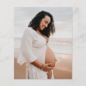 写真モダン予算ベビーシャワー招待状 (裏面)