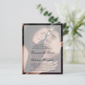 写真モダン予算結婚式招待状 (スタンド正面)