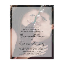 写真モダン予算結婚式招待状