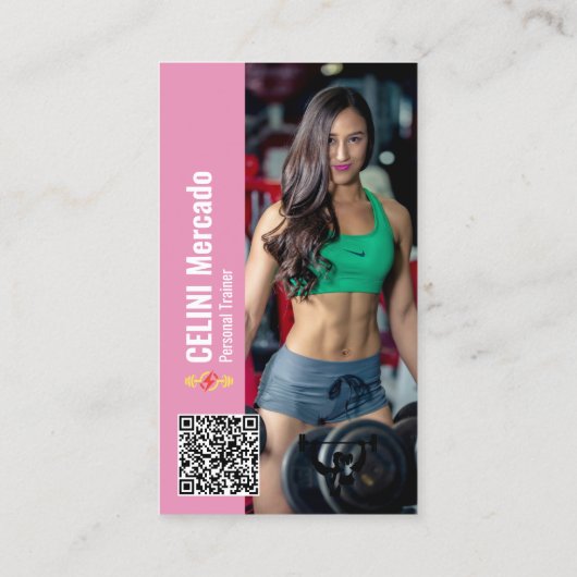 写真モダン事業とのパーソナルトレーナーフィットネス 名刺 (裏面)