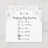 写真モダン付きのエレガントな結婚式の日のタイムライン エンクロージャーカード (正面)