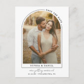 写真モダン付きアーチBoho Arch日付を保存 案内ポストカード (正面)