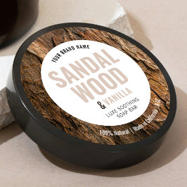 写真モダン付きエレガント石鹸スパ製品ラベル ラウンドシール