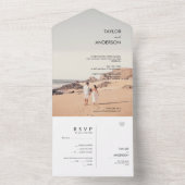 写真モダン付きオールインワン結婚式招待状 オールインワン招待状 (内側)