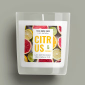 写真モダン付きカラフルキャンドル製品ラベル スクエアシール