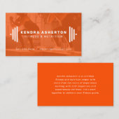 写真モダン付きトレーナーオレンジ色の名刺 名刺 (正面/裏面)