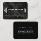 写真モダン付きフィットネストレーナーの名刺 名刺 (正面/裏面)