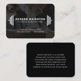 写真モダン付きフィットネストレーナーの名刺 名刺