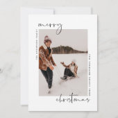 写真モダン付きミニマルなクリスマスカード シーズンカード (正面)