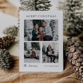 写真モダン付きミニマルなクリスマスカード シーズンカード