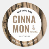 写真モダン付き体化粧水スクラブ用ラベル ラウンドシール (正面)