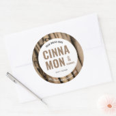 写真モダン付き体化粧水スクラブ用ラベル ラウンドシール (封筒)