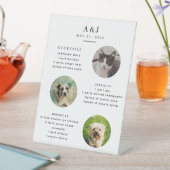 写真モダン付き結婚のシグネチャーカクテルメニュー 台座サイン (インサイチュ)