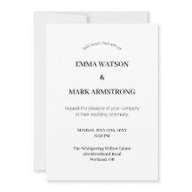 写真モダン付き結婚式招待状テンプレート