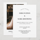 写真モダン付き結婚式招待状テンプレート 招待状 (正面/裏面)