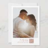 写真モダン付き結婚式招待状テンプレート 招待状 (裏面)