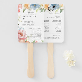 写真モダン付き結婚式 プログラムファン ハンドファン