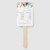 写真モダン付き結婚式 プログラムファン ハンドファン (裏面)