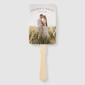 写真モダン付き結婚式 プログラムファン ハンドファン (正面)