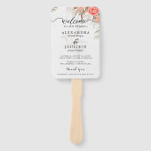 写真モダン付き結婚式 プログラムファン ハンドファン (正面)