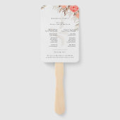 写真モダン付き結婚式 プログラムファン ハンドファン (裏面)