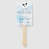 写真モダン付き結婚式 プログラムファン ハンドファン (裏面)