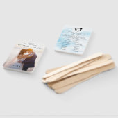 写真モダン付き結婚式 プログラムファン ハンドファン (組立なし)