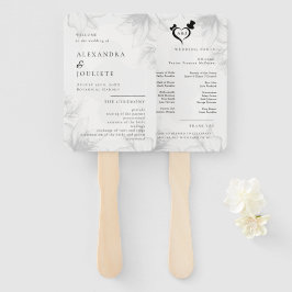 写真モダン付き結婚式 プログラムファン ハンドファン