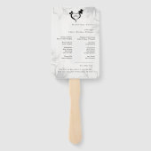 写真モダン付き結婚式 プログラムファン ハンドファン (裏面)